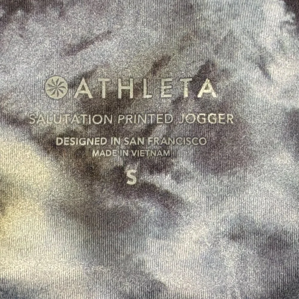 Athleta Tie Dye Salutation Printed Jogger Pants with Pockets Women's Size Small